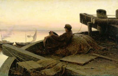 On The River Volga by Abram Efimovich Arkhipov